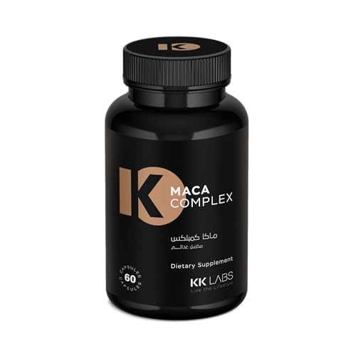 Maca Root Complex Dietary Supplement 700mg - 30 Servings - Hormone Balance for Men & Women - Yellow Maca Black Maca - Energy Booster and Vitality Support Peak Performance - 60 Bovine Gelatin Capsules