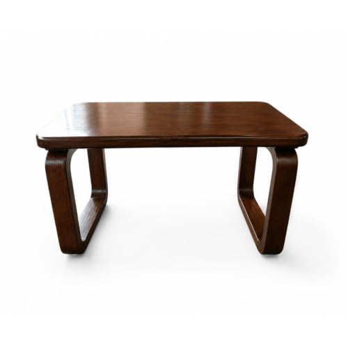 Image of Handmade Solid Wood Coffee Table - Modern Walnut, Minimalist Mid-Century Design Coffee Table for Living Room Small Size 70x38x45cm(Walnut)