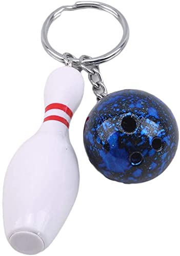 Preisvergleich Produktbild Simulation Mini Bowling Schlüsselanhänger Bowling Ball Schlüsselanhänger Schlüsselanhänger Schlüsselanhänger (Blau)
