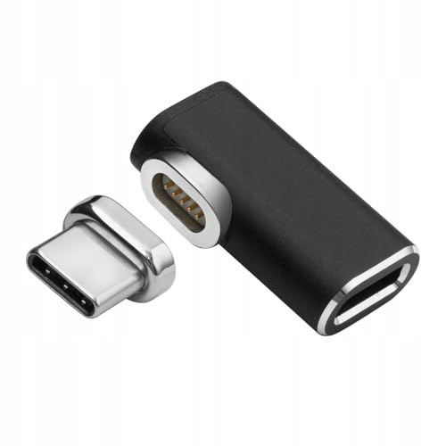 Adaptateur USB-C magnétique 90 degrés coudé mâle femelle pour charge rapide
