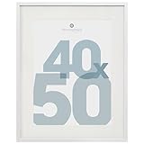 Matière : MDF Paris Prix Atmosphera Créateur d\'intérieur - Cadre Photo en Verre Manu 40x50cm Blanc