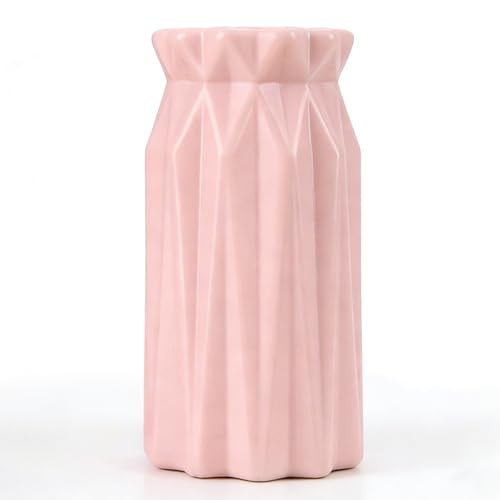 Eastrise Plastic Vases Nordic Geometric Flower Vases (Pink)