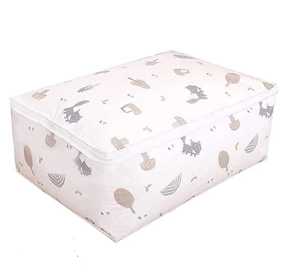 KEETLY Large Clothes Storage Bags – Waterproof and Foldable Blanket Organizer with Washable PEVA Material, Under-Bed Storage for Winter Clothes, Woolen Garments, Bedding, and Quilts (Pack of 2)-image-43