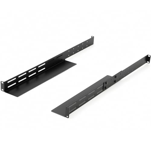Shimeyao 1 Set 1U Rack Mount Rails Universal 4 Post Server Rack Rail Shelf 16-29 Inch Adjustable Depth 120-44 lb Capacity for 1U Server Shelf Computer Cabinets Network Equipment IT Accessories