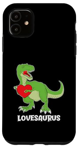 Coque pour iPhone 11 Dinosaure romantique drôle Lovesaurus Saint-Valentin