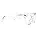 Zeelool Women's Stylish Cat Eye Glasses Frame with Clear Lens Claudette ZOA01968-02 Crystal