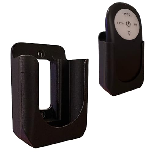 Wall Mount Remote Holder for Home Decorators Merwry Fan, Black, with Wall Plate Screws (Toggle Switch Mount)
