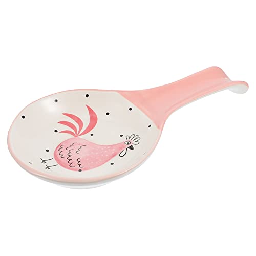 Hemoton Descanso de colher de cerâmica, suporte de colher de porcelana para cozinha, descanso de ute