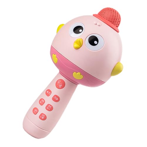 Microphone pour enfants poule avec haut-parleur portable 2 en 1 et lumière LED