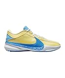 Nike Zoom Freak 5 - Tenis de baloncesto para hombre, Amarillo suave/azul claro/blanco/naranja láser/azul estrella, 42 EU
