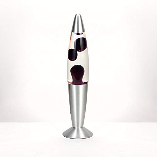 Lampe à lave'Timmy' violet transparent rétro Lampe pour Salon et Chambre à coucher