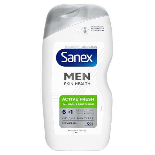 Sanex Men Active Fresh Shower Gel 400ml x 6