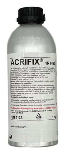 ACRIFIX® 1R 0192 Adhesivo de cristal acrílico PMMA 1-K de reacción, transparente, incoloro 1R0192, adhesivo plástico policarbonato