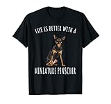 Photo Gallery la vita è migliore con un cane zwergpinscher maglietta Photo Gallery la vita è migliore con un cane zwergpinscher maglietta