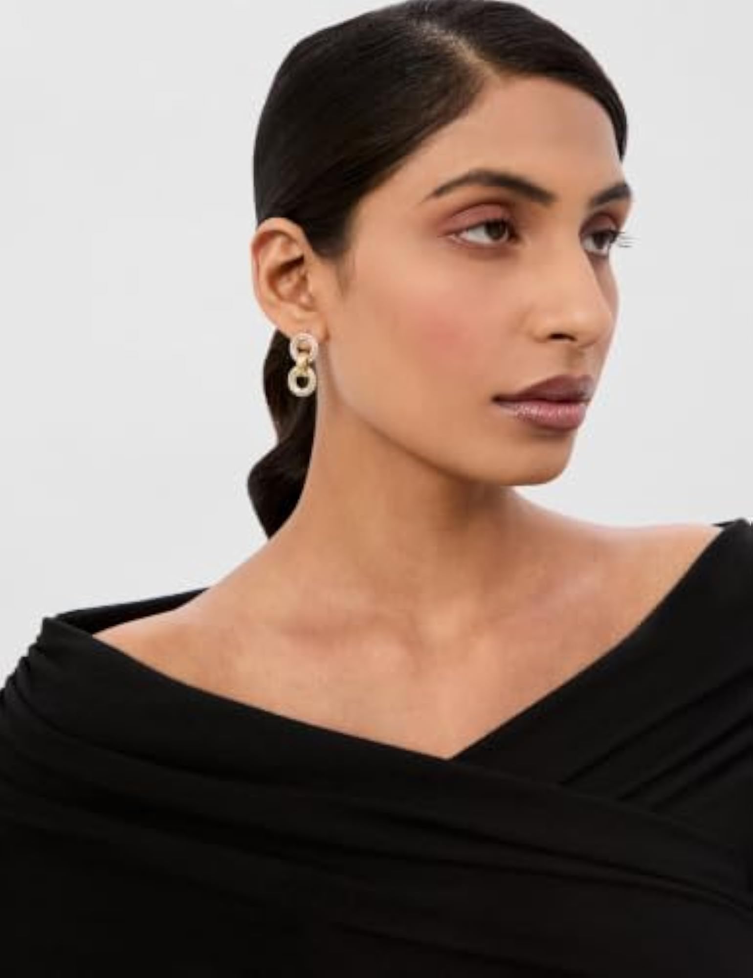 Women's Gold-Plated Stainless Steel Knot Earrings, Lightweight