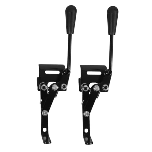 EXAOMBLE 2個 車椅子用ブレーキ ハンドブレーキ キャスターホイール シート 横方向 リム 車椅子パーツ 車いす部品の駆動 マウンテン車いすのブレーキグリ ミニウム合金 Black