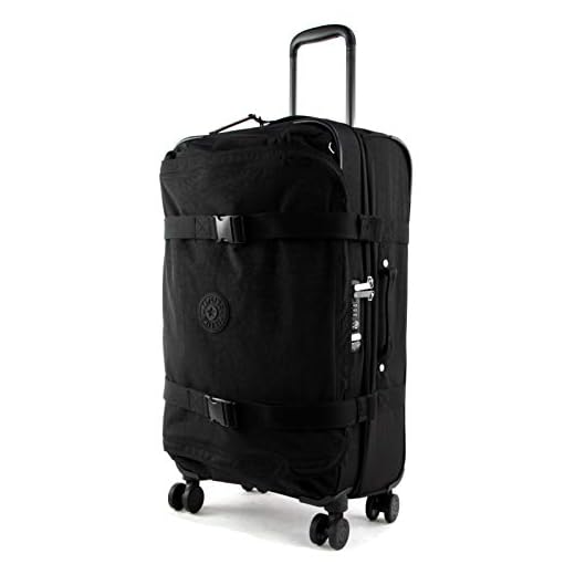 Kipling SPONTANEOUS M Equipaje de mano, 66 cm, 71 litros, Negro (Black Noir)