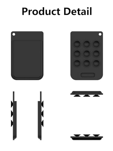 Silikon-Schutzhülle für PLAUD Note AI Voice Recorder mit präzisen Löchern Fester Sitz mit Saugnapf im Lieferumfang Kratzfest, stoßfest, abwaschbar und angenehm zu berühren,Schwarz