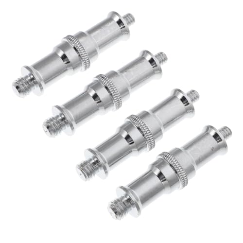 Adaptador de tornillo 1/4 a 3/8 en acero inoxidable de alta resistencia para vlogging, 4 uds