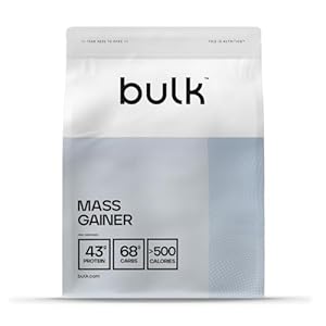 Bulk Complete Mass Gainer | Strawberry | 2.5kg | 45g Protein per Serving | 65g Carbohydrates | 500 kcal per Serving | High-Calorie Weight Gainer | Supports Muscle Growth & Maintenance | High Protein