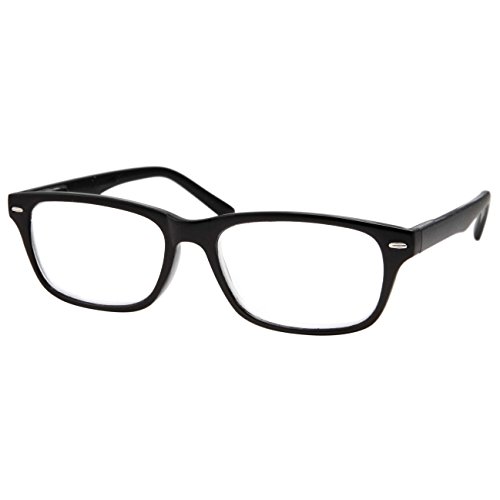 grinderPUNCH High Magnification Power Readers Slim Reading Glasses 4.00-6.00 Black/4.00