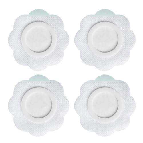 ZAAWUUT 30 parches de aceite de ricino, cubierta portátil de aceite de ricino para ombligo, almohadilla autoadhesiva desechable (aceite no incluido)