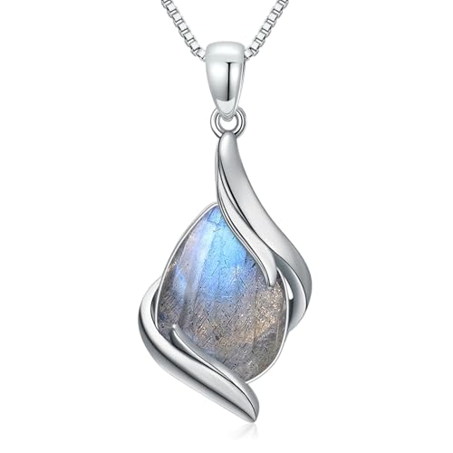 Teardrop Necklace for Women 925 Sterling Silver Gemstone Pendant Necklace Fine Jewelry Birthday Christmas Gifts for Women Her