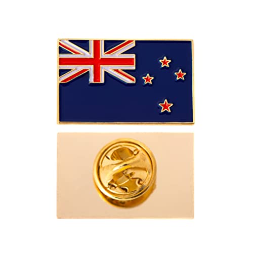 Image of Desert Cactus New Zealand Flag Lapel Pin NZL New Zealand Made of Metal for Formal Wear, Bag and Hat Jewelry, and Tie Tack