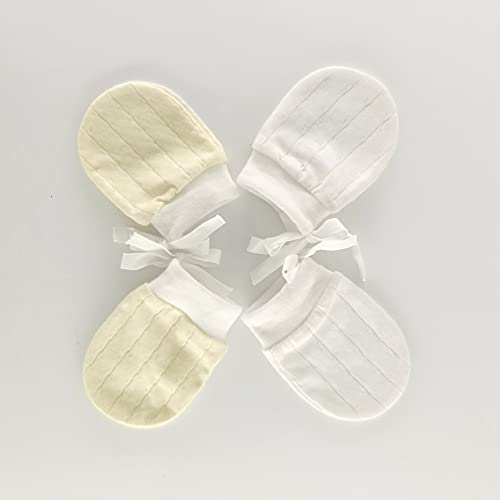 Sancheng 100% Cotton Infant Hand Mittens,Newborn Mittens Girl,0-6 Months,4Pairs, Pink, Free Size #TOP4