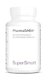 PharmaGABA – Anti-Stress – Hilft Stress und Angst zu reduzieren – Hemmender Neurotransmitter für das Zentrale Nervensystem (ZNS) – Gamma-Aminobuttersäure – Vegan – SuperSmart