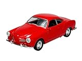 karmann ghia subito Scala 1:34 - 1:39 Welly modello auto compatibile con VW Volkswagen Karmann GHIA Coupe rosso ca 1/34-1/39 metallo Die Cast Nuovo in scatola