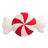 Almohadas De Dulces De Navidad - Almohadas De Lanzamiento De Dulces De Navidads Cojines Blancos Rojos | Invierno 3D Candiess Throw Pillow | Cojín De Navidad Suave para La Sala De Estar del Dormitorio