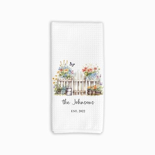 Personalized Waffle Weave Tea Towel - Custom...