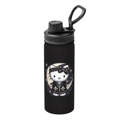 水筒 ハローキティ かわいい アニメ スポーツボトル 保温 保冷 ステンレス製 魔法瓶 直飲み キャリーハンドル付き 大容量 軽量 山登り 運動 旅行 人気 漫画 ファッション ギフト