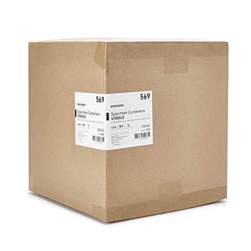 Mckesson Specimen Container, Sterile, Screw Cap, Leak-Resistant, 120 Ml, 100 Count #TOP7