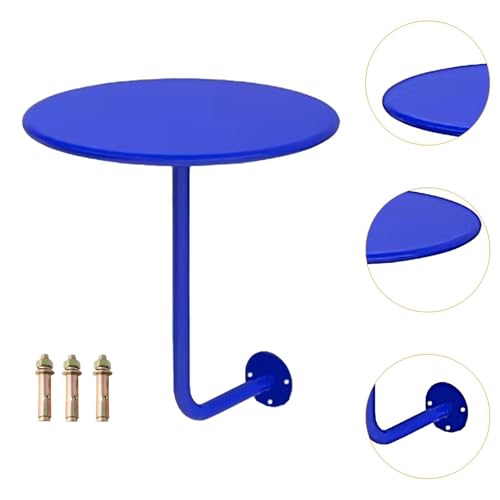 Mesa de hierro estilo nórdico compacta con acabado azul oscuro premium 4