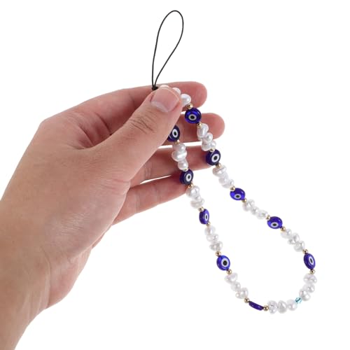 Cuentas de ojo malvado evitan caídas con este dije de teléfono y pulsera azul 4