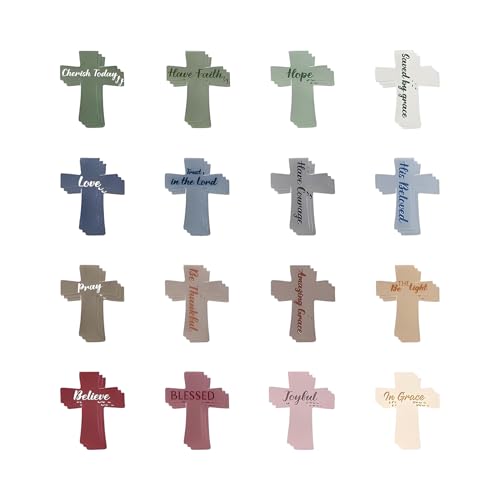 Uoqpty 聖書用クロスブックマーク - 磁気ページクリップブックマーク,16個の モチベーションをアップさせる 学校 読書 しおり | 誕生日 クリスマス プレゼント 祝祭日 感謝祭