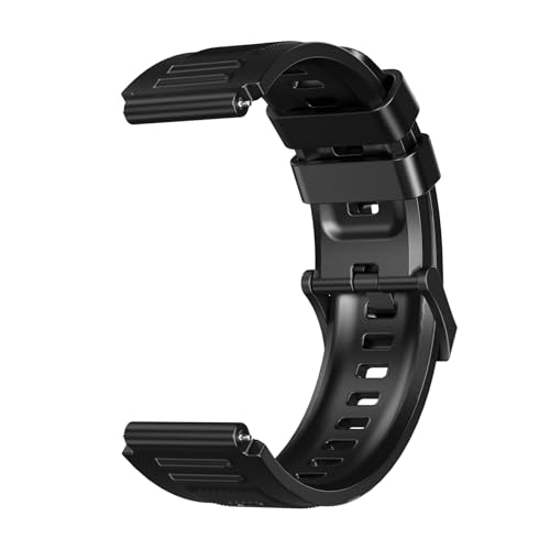 Silicone Watch Bands 22mm - Quick Release - Strap Color & Buckle Color (Black Stainless Steel) - Watch Straps for Men Women