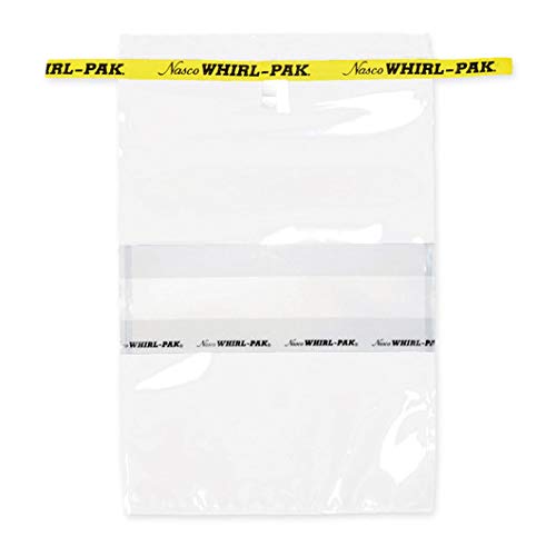 Nasco Whirl-Pak B01067WA Write-On Bag, 12.5cm L x 6.5cm W, 0.057mm Thickness, 29ml Capacity (Box of 500) Nasco Whirl-Pak B01067WA Write-On Bag, 12.5cm L x 6.5cm W, 0.057mm Thickness, 29ml Capacity (Box of 500)
