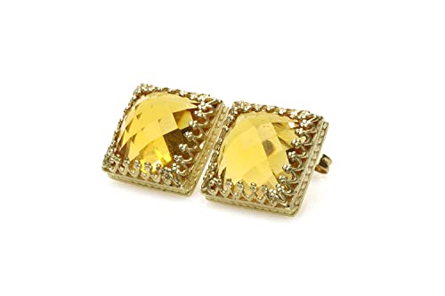 Boucles d'oreilles en citrine en or pour vos mariages et fêtes