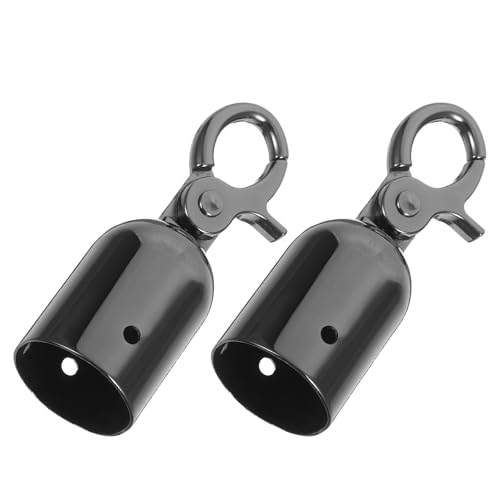 IMIKEYA Lot de 2 Embouts de Corde 28 MM avec Crochet en Alliage de Zinc Fixation pour Cordes de Barrières Butée de Câble Protectrice Accessoires pour Poteaux de Gestion de Foule
