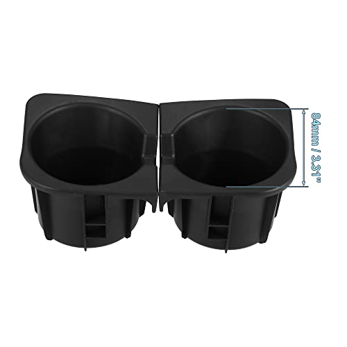 X Autohaux Car Central Console Cup Holder Insert Replacement Set For Toyota Tacoma 2005-2017 66991-04012 Black #TOP2