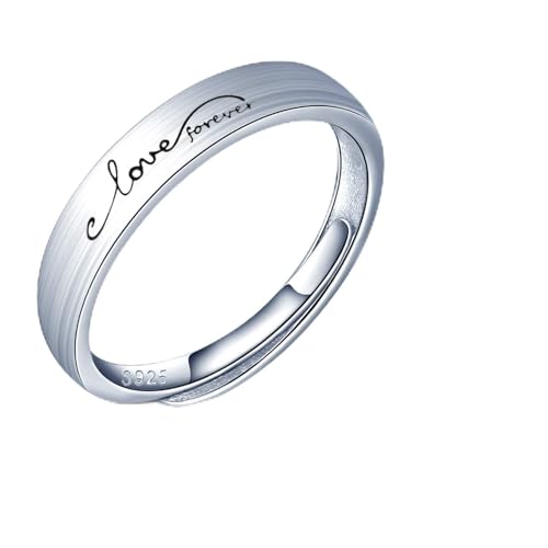 CPSLOVE Bague de couple en argent 925, Anneaux de mariage pour homme et femme 