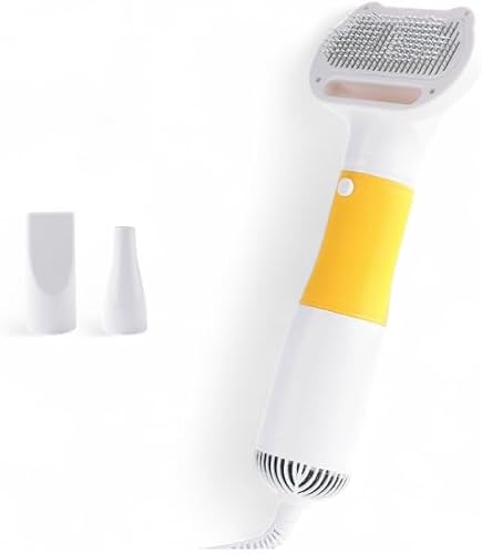 3-in-1 600W Pet Grooming Blowing Comb - EU Plug 220V Yellow