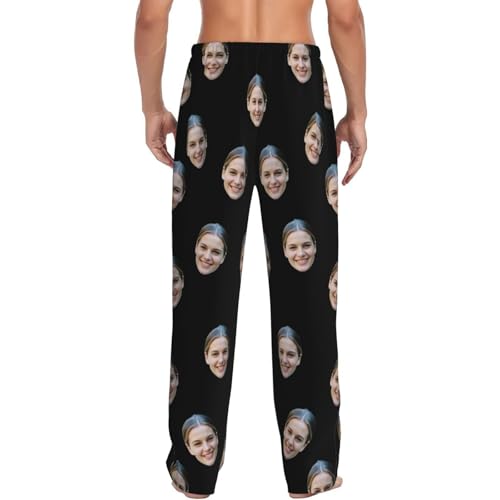 Custom pajama pants Design Your Own Text Logo Name Face Photo Picture Personalized pajama pants3