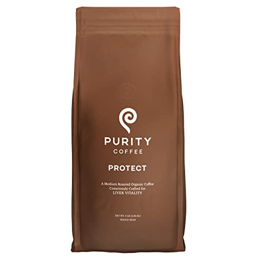 Best Coffee for Liver Health: Top Organic and Antioxidant-Rich Picks 7 Purity Coffee PROTECT Highest Antioxidant Light-Medium Roast - USDA Certified Organic Specialty Grade Arabica Whole Bean Coffee - Third Party Tested for Mold, Mycotoxins, Pesticides - 5 lb Bag
