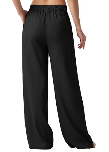 Willit Women's Linen Pants Wide Leg Work Dress Pants Casual Slacks Business Pants with Pockets 27" 29" 31" 33"3