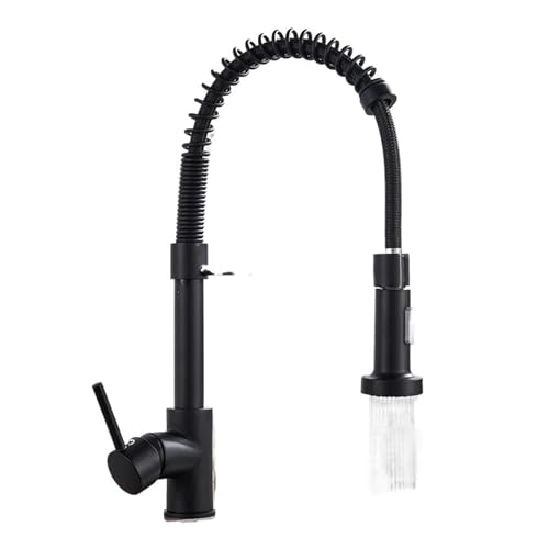 Grifo de cocina de níquel cepillado con resorte y caño giratorio de 360 grados 2