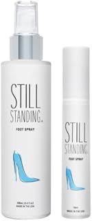 Still Standing® Natural Anti-Inflammatory Foot & Heel Spray for Cool Comfortable Shoe Wear---Goodbye to Hurting High Heels –So Long Stiletto Suffering—-No Numbing–Just Cooling Comfort— Travel Set